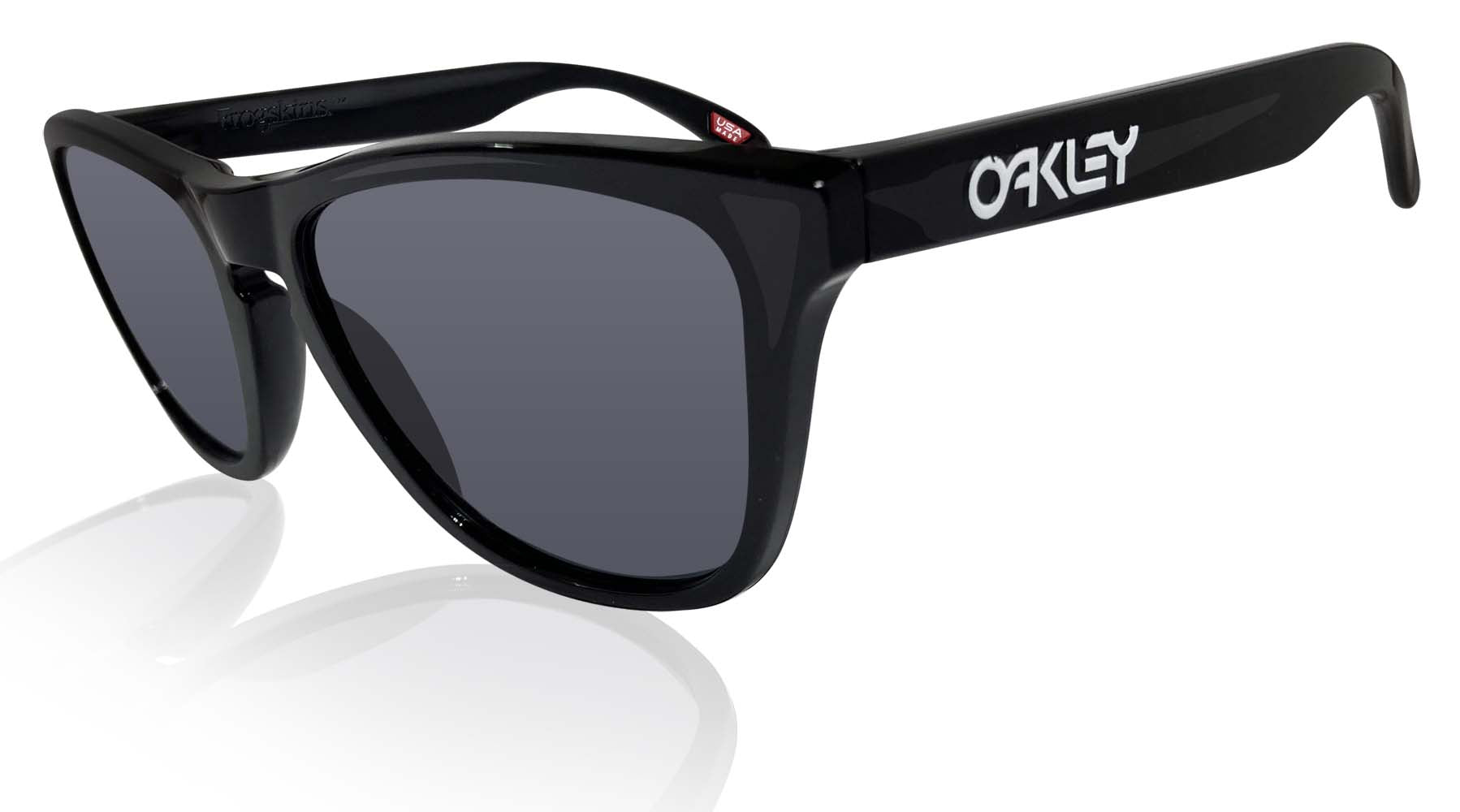 Oakley Frogskins sunglasses Polished Black Frame Grey Lens Authentic 2 –  sasy420