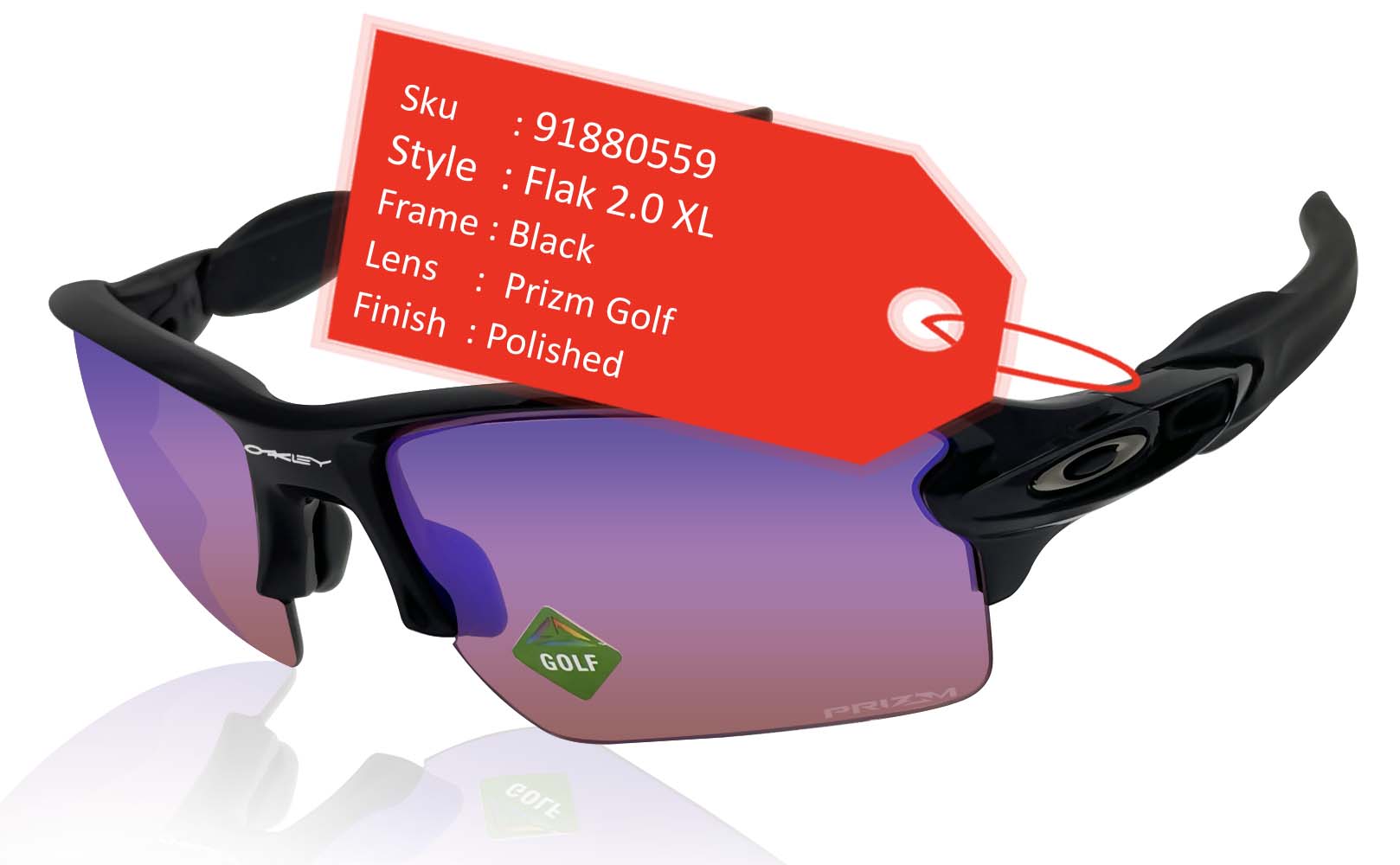 Oakley Flak  XL Black Frame Prizm Golf Lens Sunglasses – sasy420