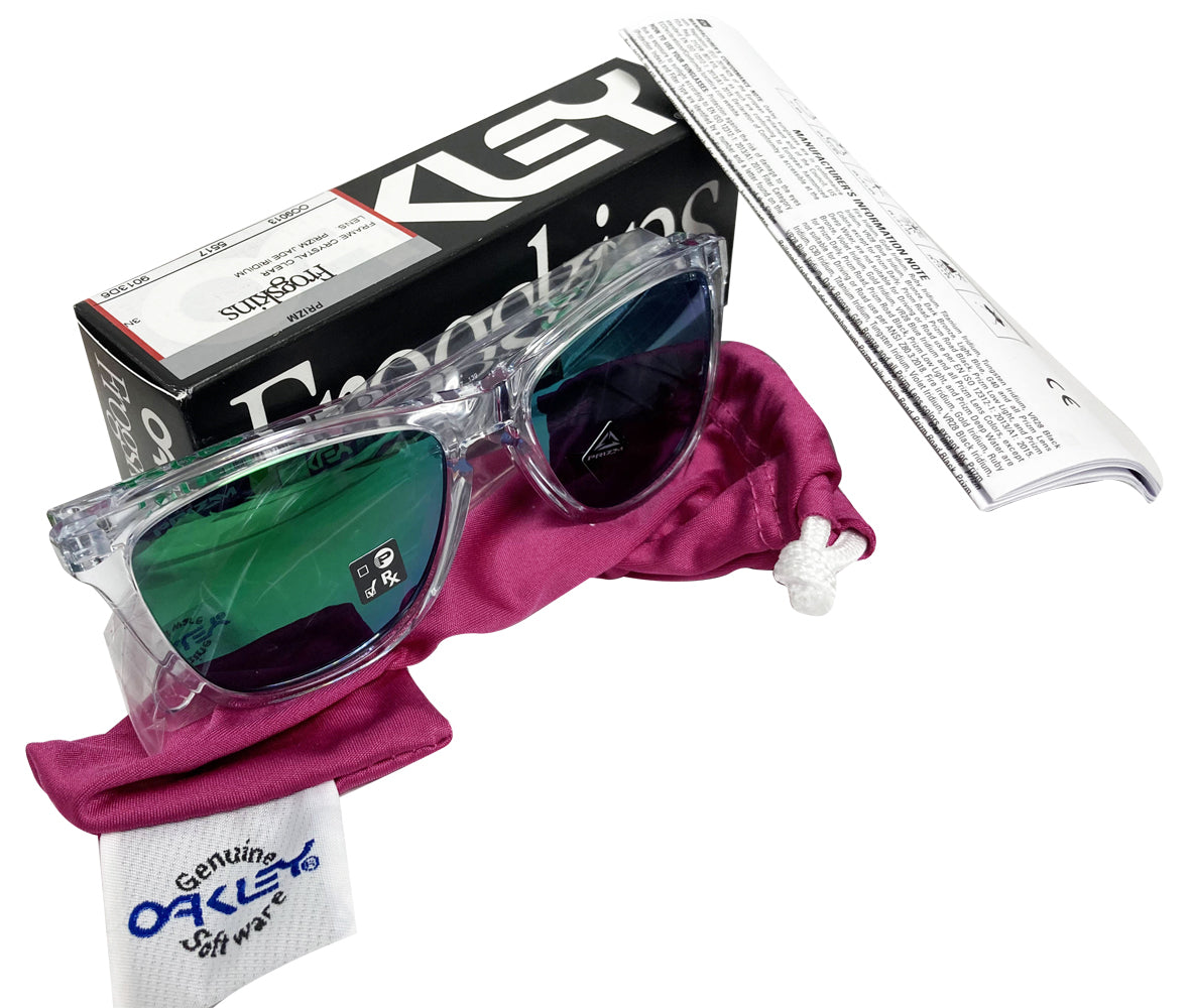 Oakley Frogskins Crystal Clear Prizm Jade Lens Authentic Sunglasses 0O –  sasy420