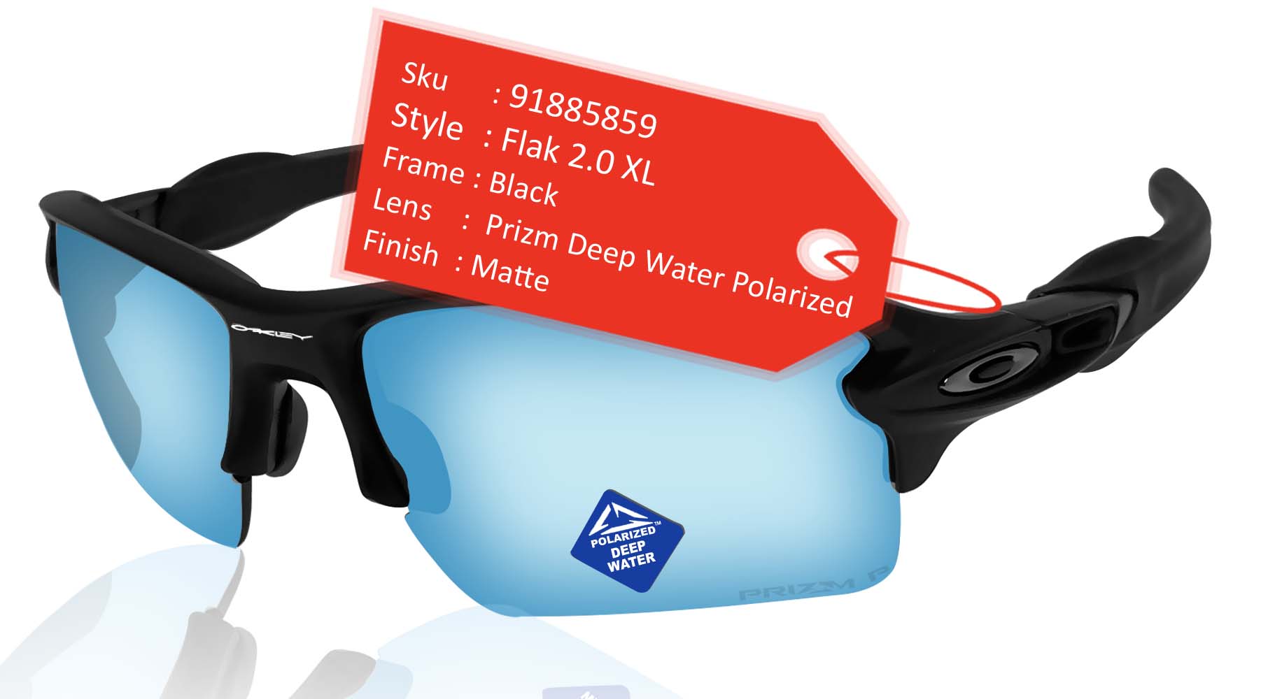 Oakley Flak  XL Black Prizm Deep Water Polarized Lens Sunglasses –  sasy420