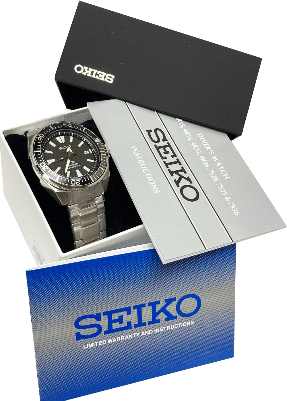 Seiko Prospex Automatic SRPF03 Black Date Dial Silver Steel Bracelet W –  sasy420