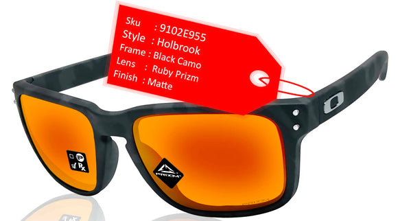 Oakley Holbrook Black Camo Frame Ruby Prizm Lens Sunglasses – sasy420