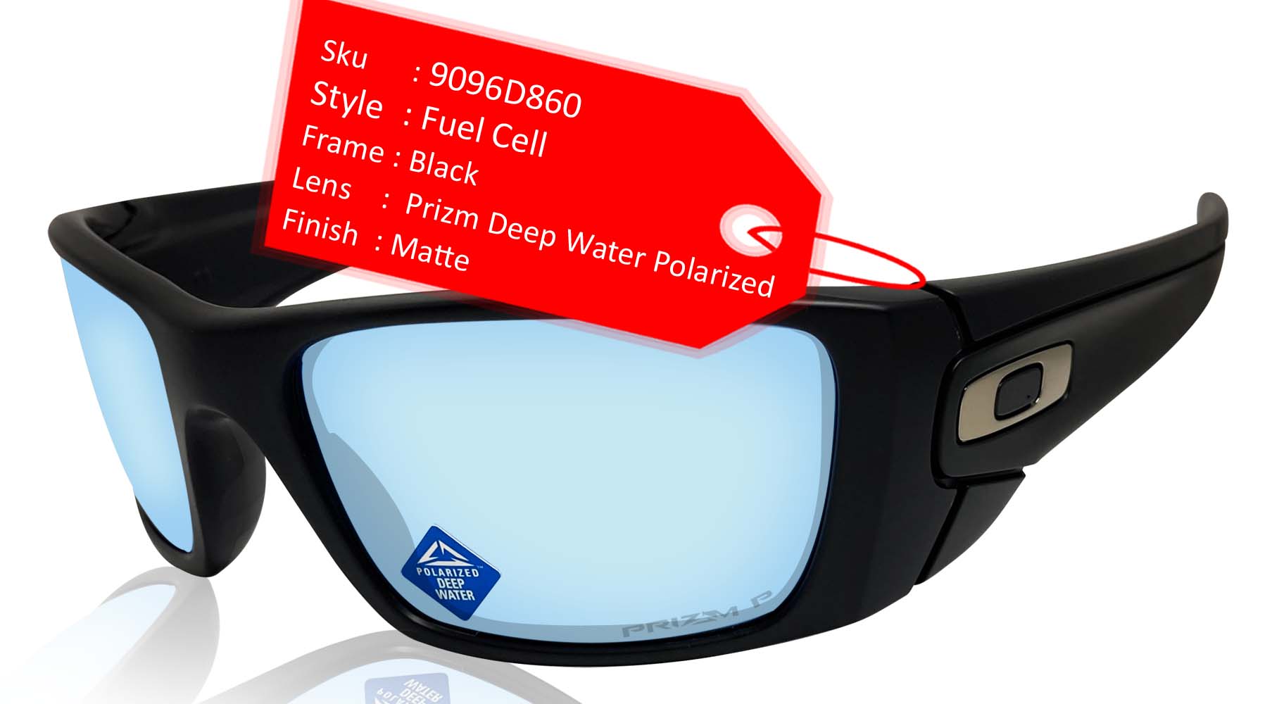 Oakley Fuel Cell Black Prizm Deep Water Polarized Lens Sunglasses 0OO9 –  sasy420