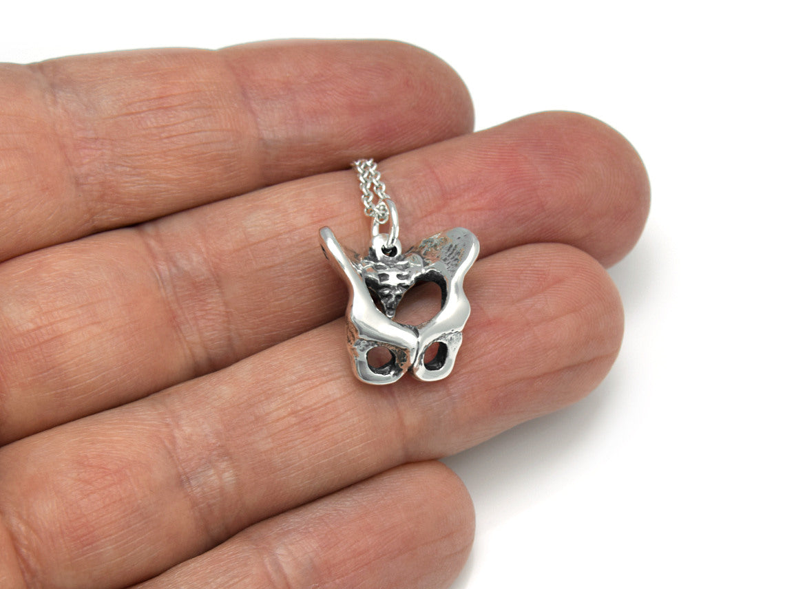 Pelvis Necklace Anatomical Jewelry In Sterling Silver Farjil 4269