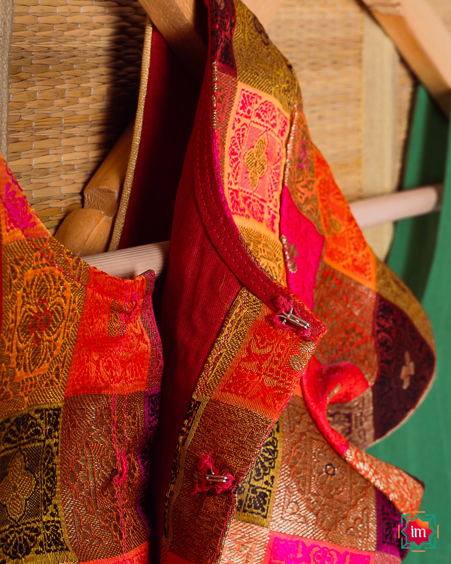 Green Kanchipuram Silk Girls Pavadai Meenakshi-12-14 years