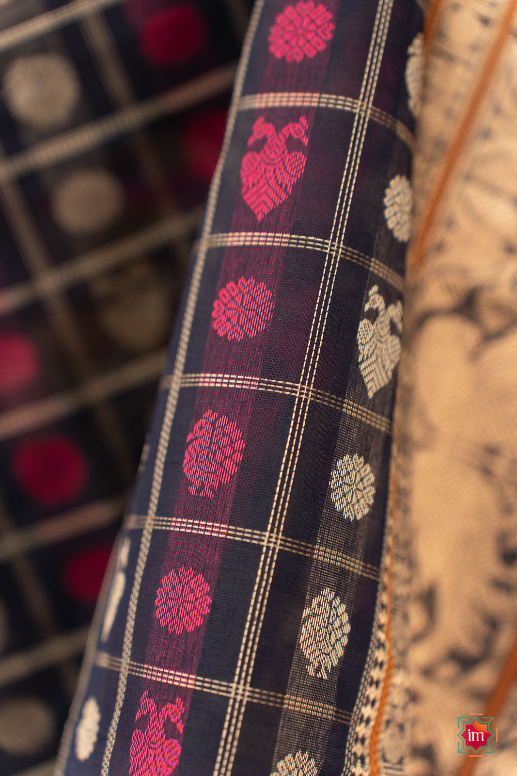 Blue 1000 Butta Grand Kanchi Cotton Saree With Zari Mohini