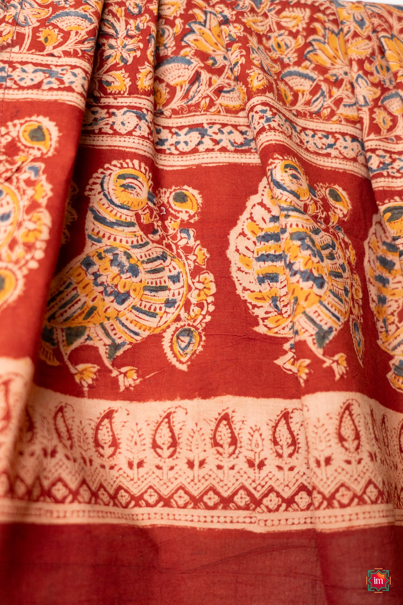 Handblockprinted Kalamkari Stole Gulab