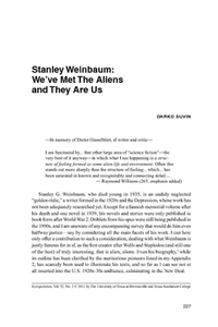 Stanley Weinbaum: We've Met The Aliens and They Are Us, Extrapolation, 52:2