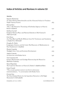 Index of Articles and Reviews in volume 53, Extrapolation, 53:3