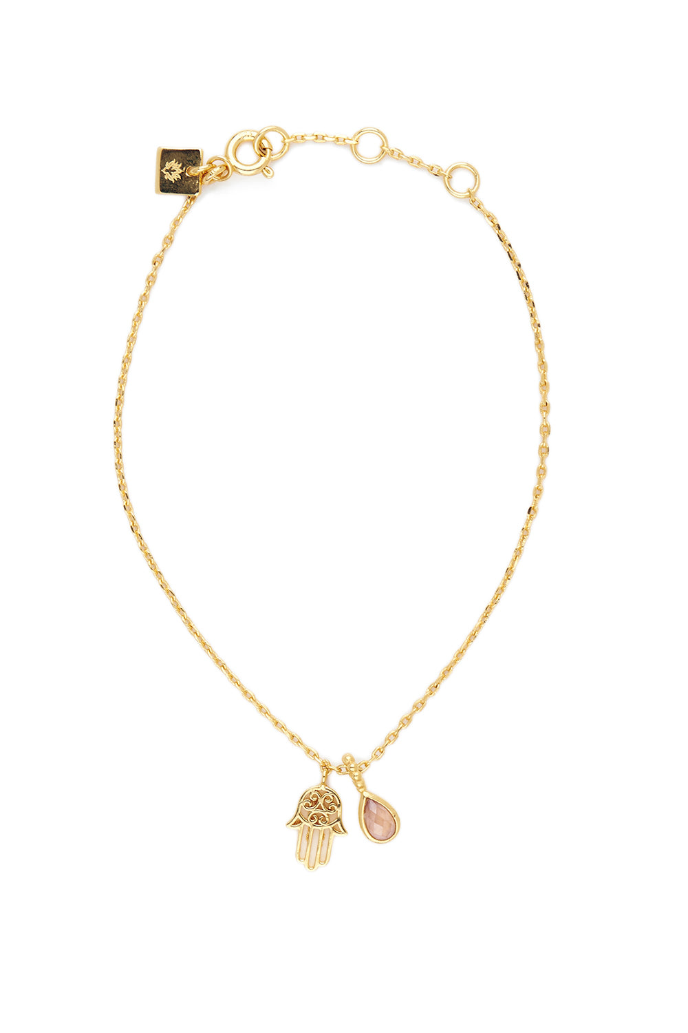 By Charlotte Love Cord Bracelet Gold  MIKKMA