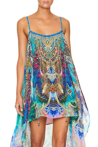 camilla mini dress with long overlay