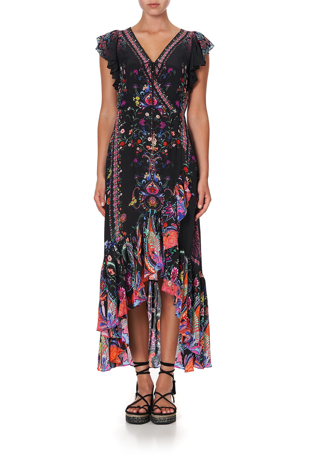 RUFFLE WRAP DRESS BOHEMIAN REBELLION – CAMILLA