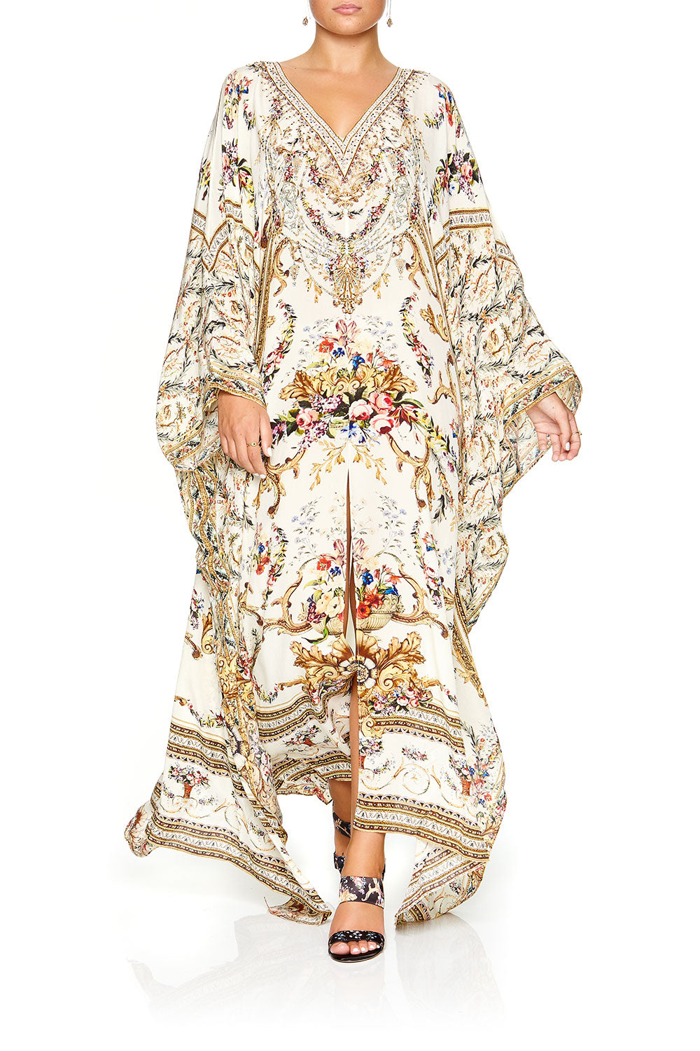 camilla split front kaftan styling