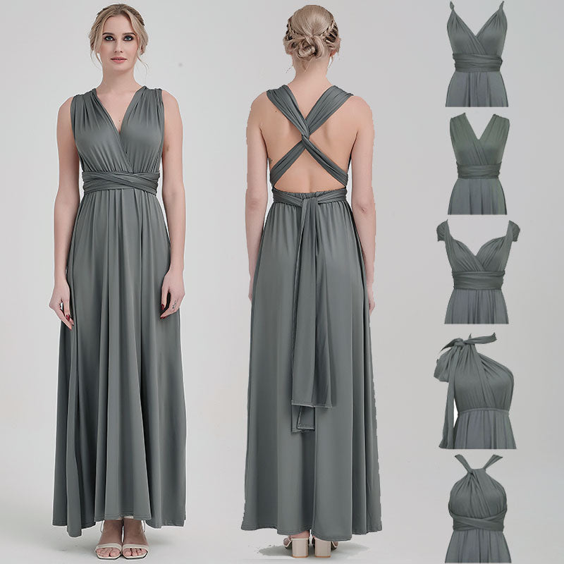 Grey Infinity Bridesmaid Dress in +31 Colors – Worn To Love