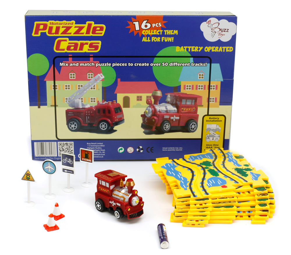 motorized puzzle cars