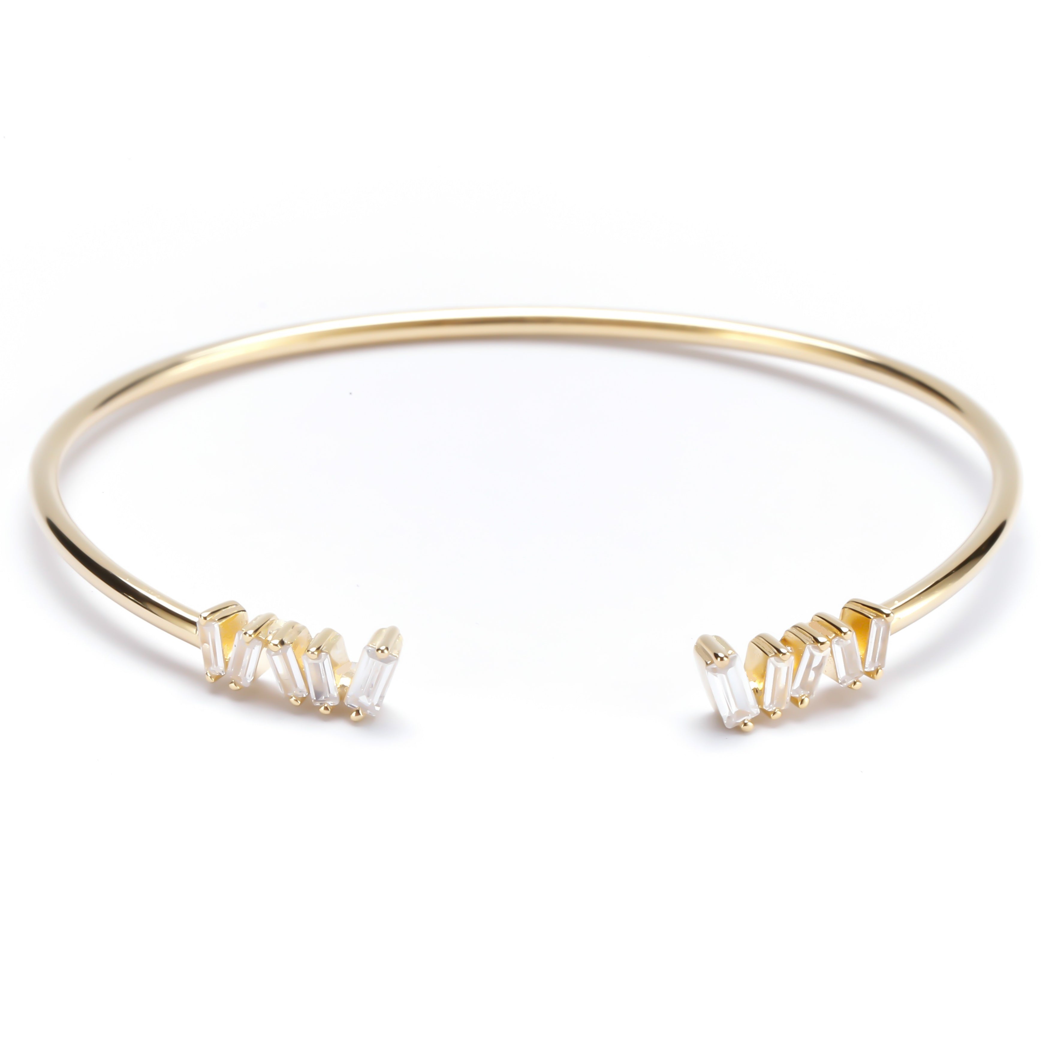 thin gold bracelet with diamond