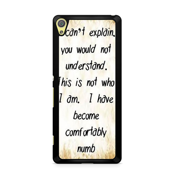 Pink Floyd Comfortably Numb Quotes Sony Xperia Xa Case Skicase