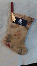Load image into Gallery viewer, Piratically trimmed Christmas Stockings - $12 to $35