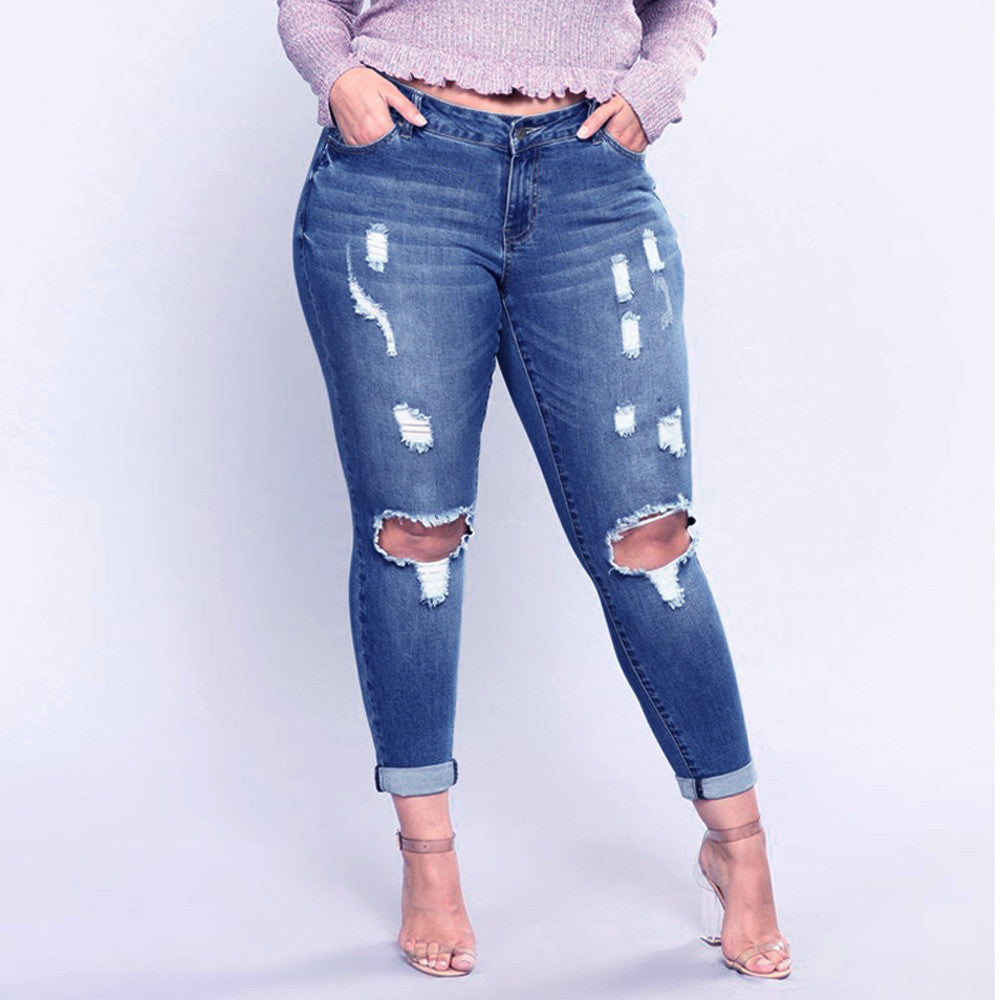 ripped skinny jeans womens plus size