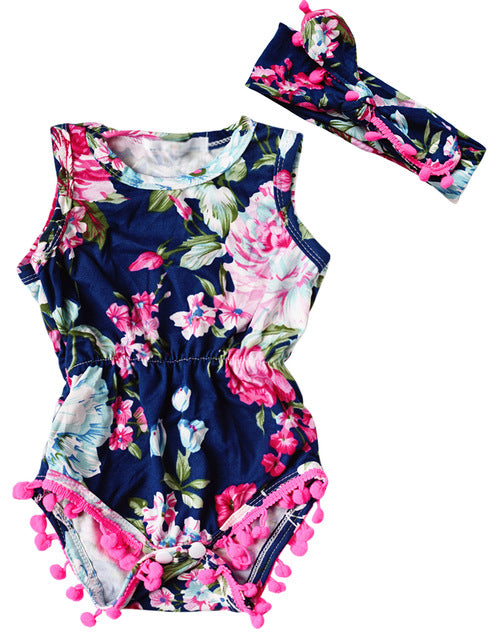 girls floral romper