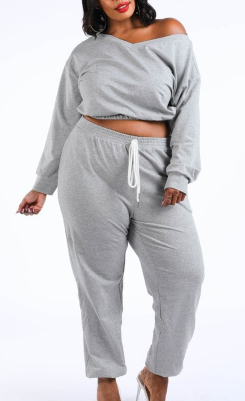 plus size jogger set