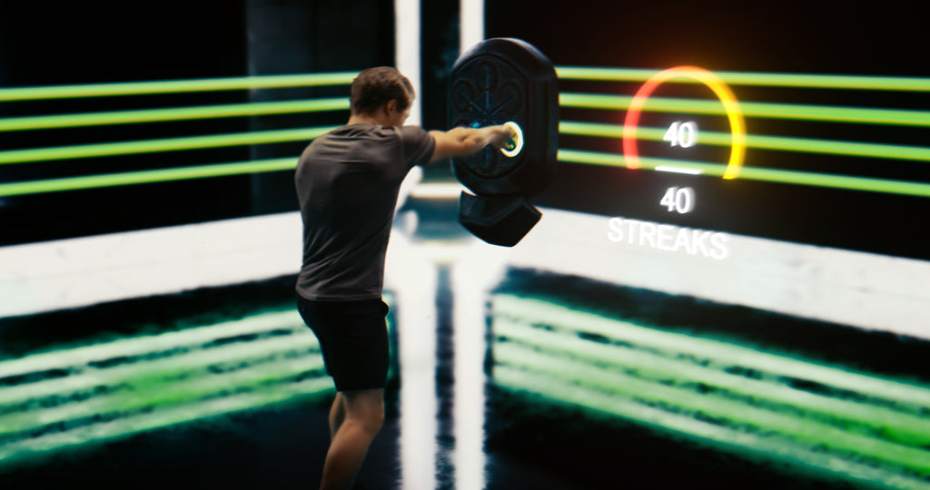 Liteboxer VR virtual ring with streak metrics