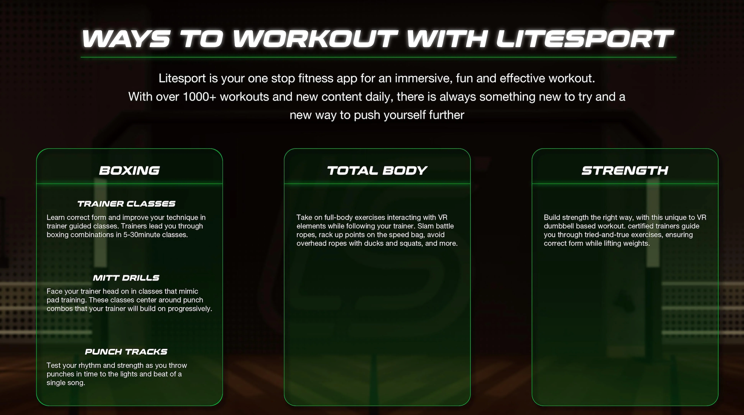 Ways to workout with Litesport