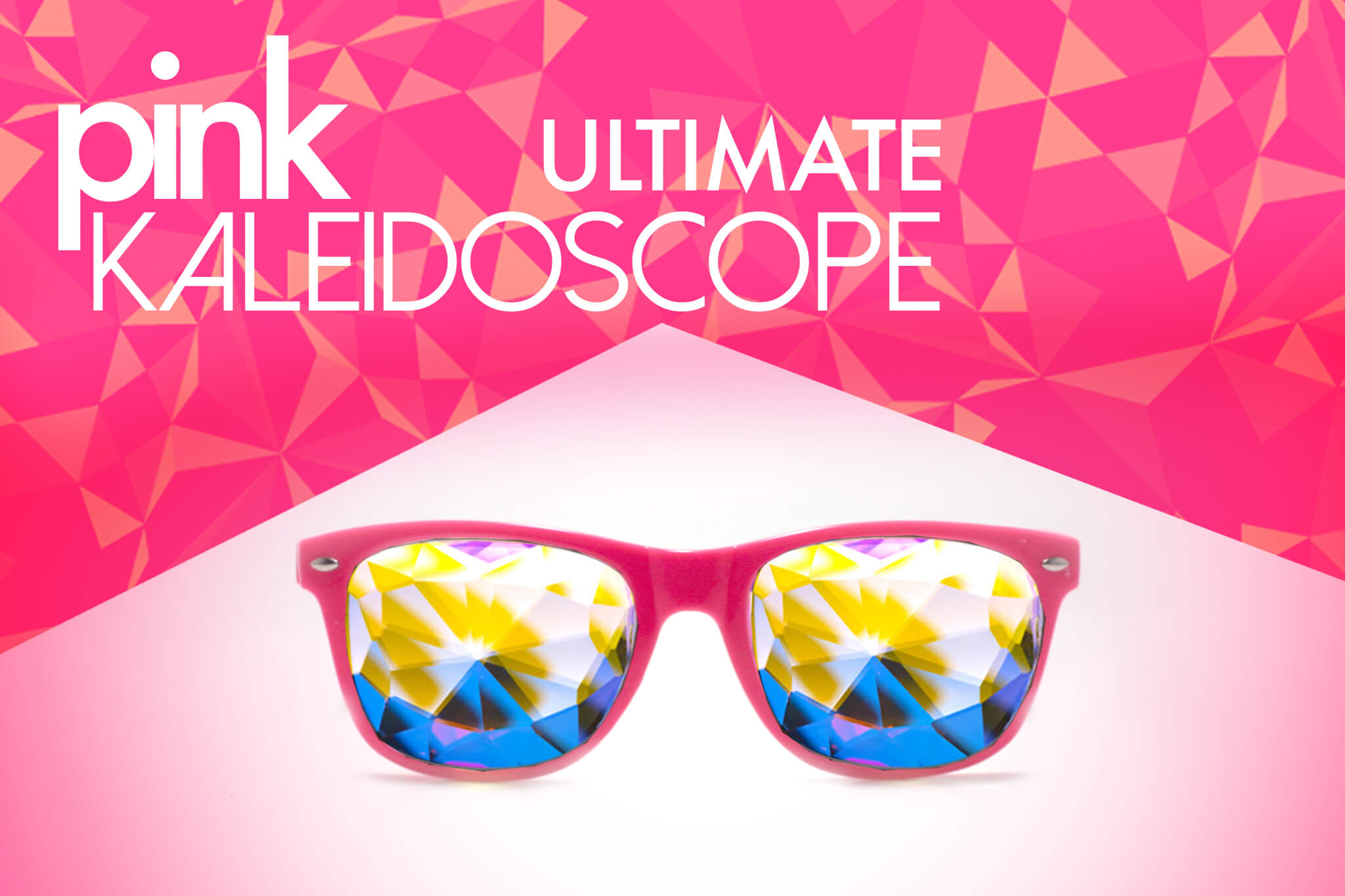 pink kaleidoscope glasses
