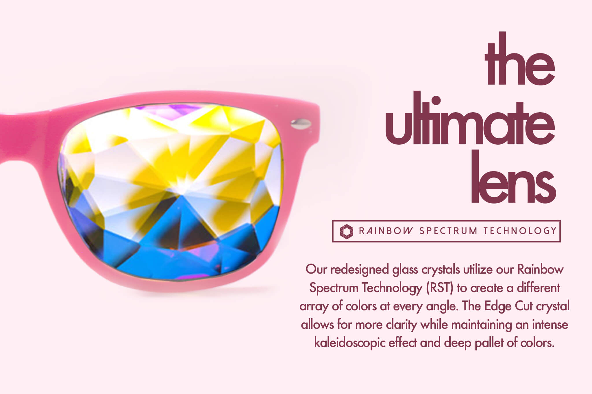 pink rave glasses
