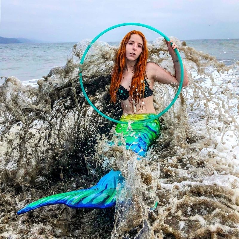mermaid with a hula hoop - The Spinsterz