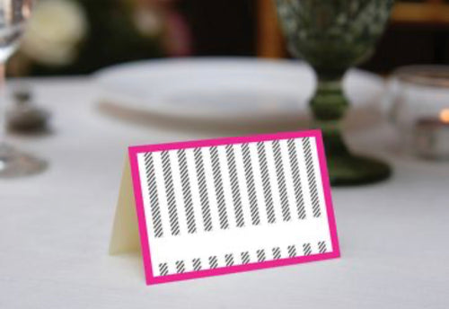Cotton Stripe (PINK) Placecards