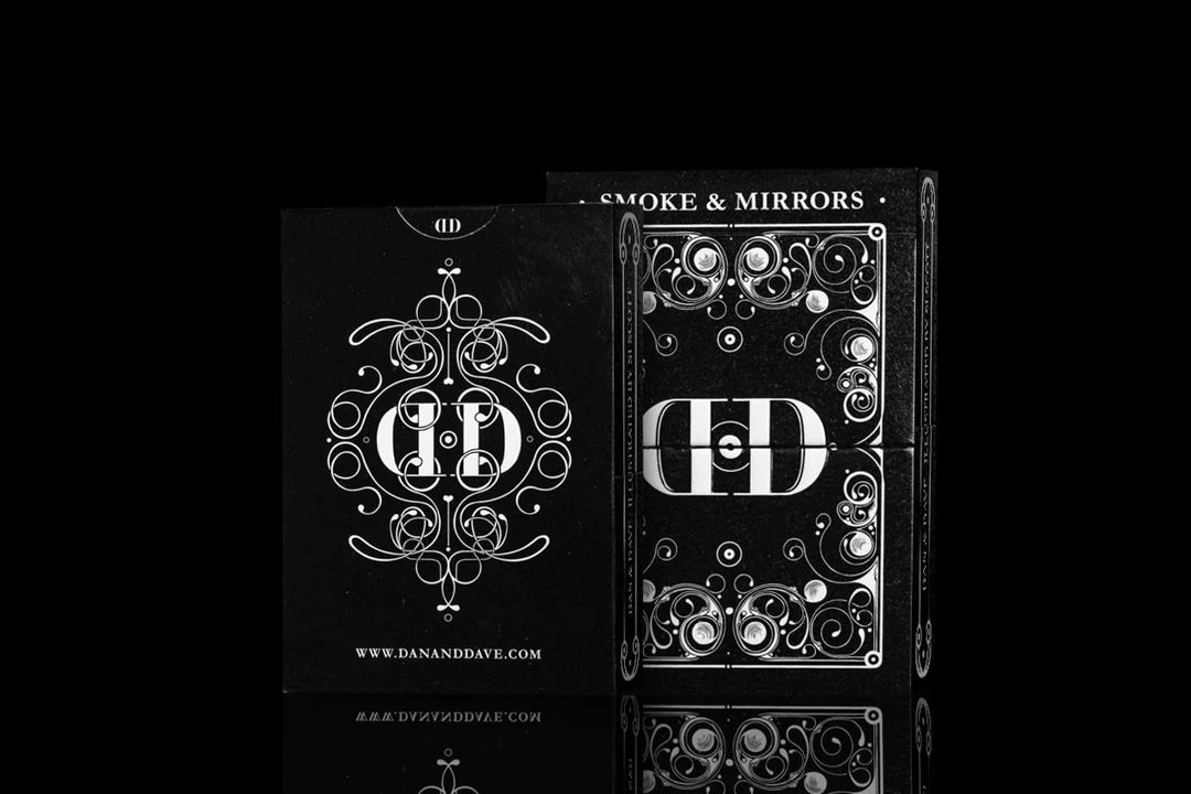 Smoke & Mirrors V8 Playing Cards (Black & White) by Dan & Dave