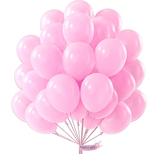 PartyWoo Pastel Pink Balloons, 50 pcs 5 Inch Pink Balloons, Baby Pink  Balloons for Balloon Garland or Balloon Arch as Birthday P