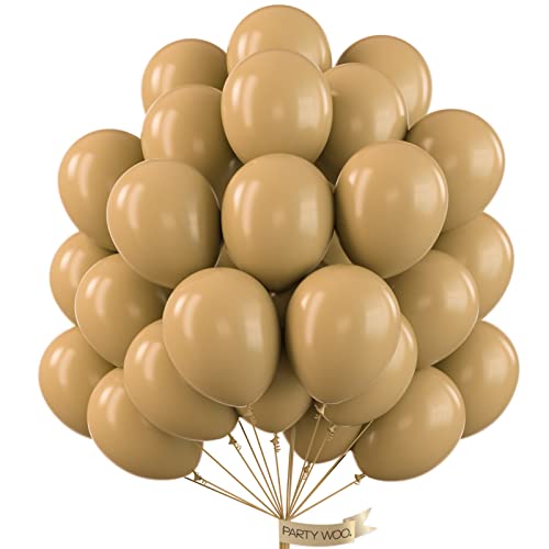 PartyWoo Chocolate Brown Balloons, 50 pcs 12 Inch Boho Brown Balloons, Dark  Brown Balloons for Balloon