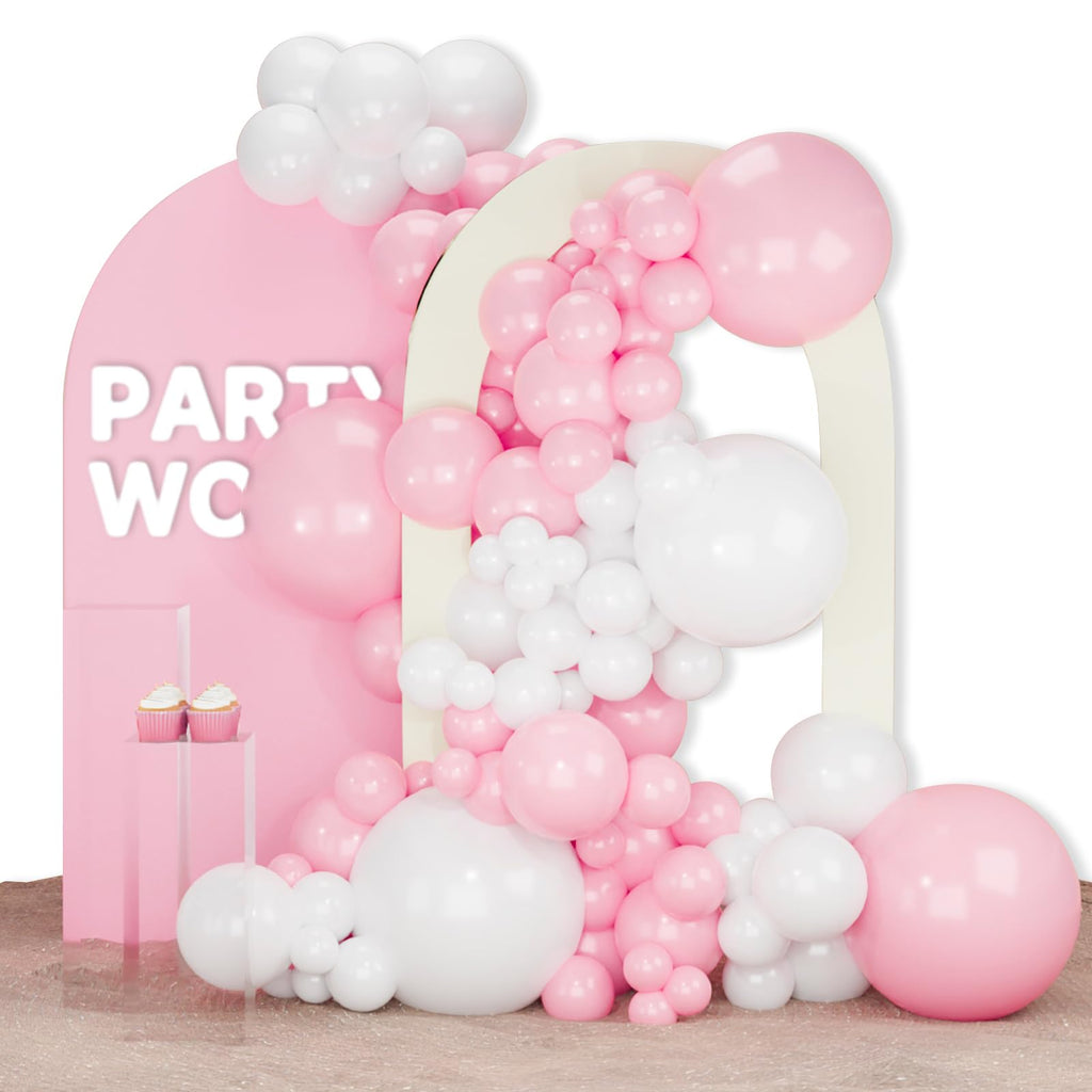 PartyWoo 140 pcs Daisy Balloon Garland, Pastel Pink Philippines