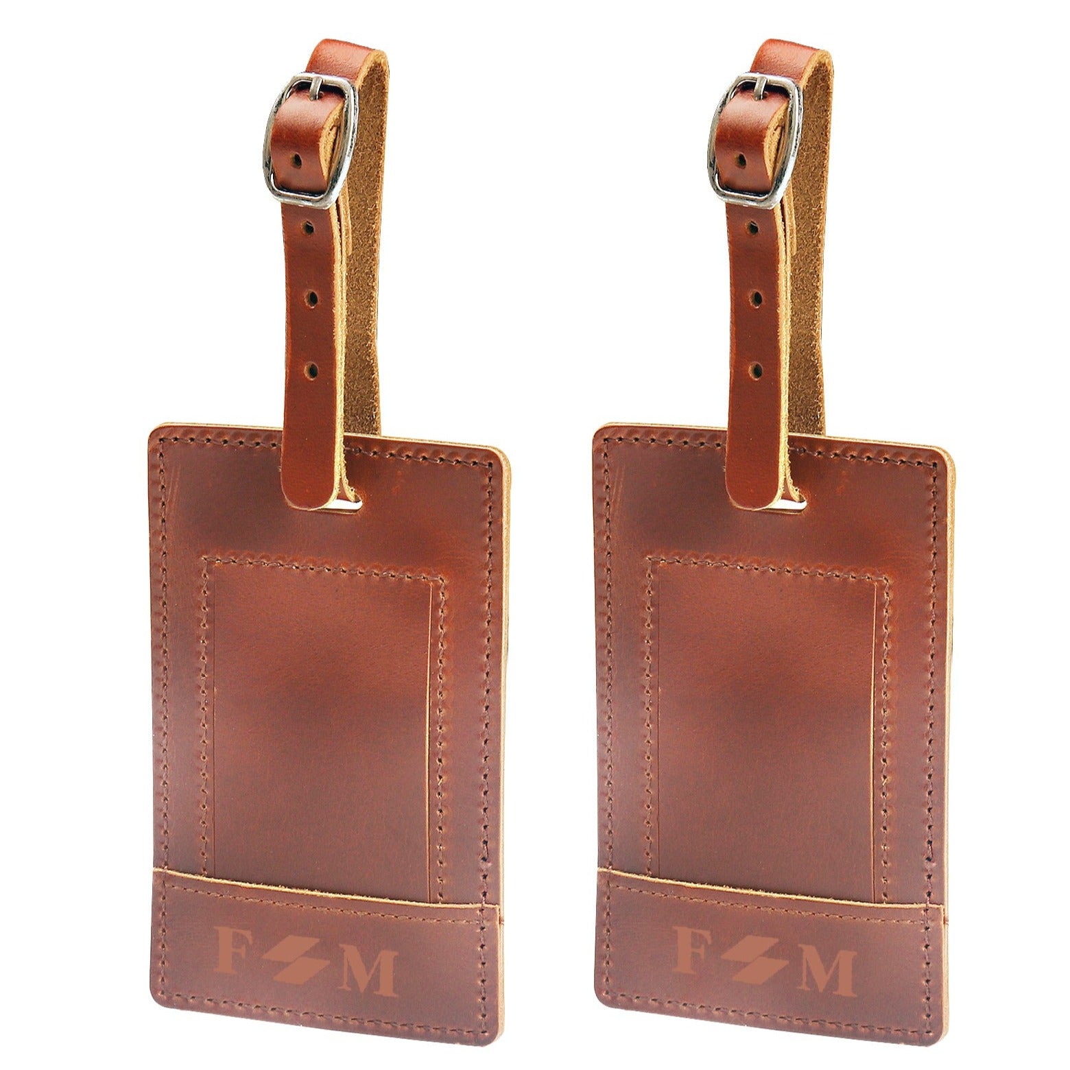 Flex Moves™ Genuine Leather Luggage Tag - Flex Moves product image