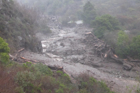 Mudslide in California following the wildfires.