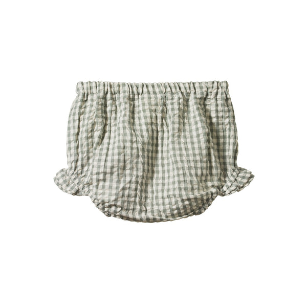 Nature baby Gingham petal bloomers in Isle Blue – Kids of Eltham