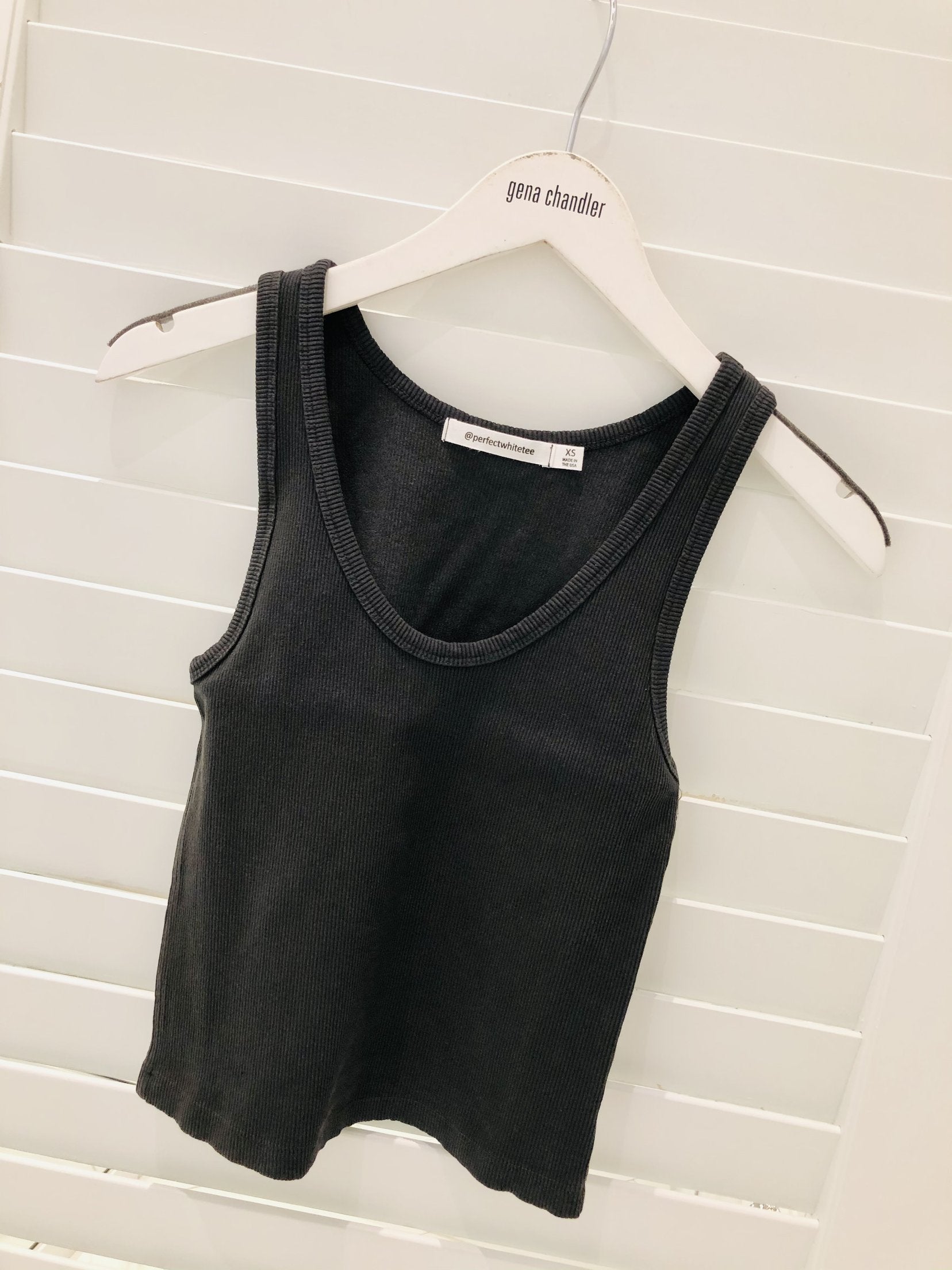 Perfect White Tee - Blondie Tank - Vintage Black