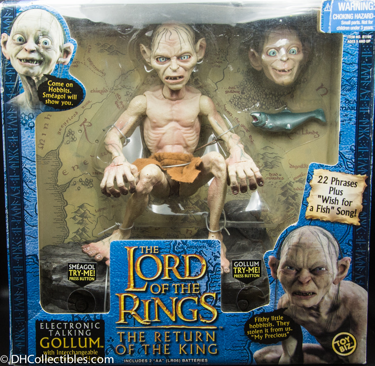 lord of the rings return of the king gollum toybiz