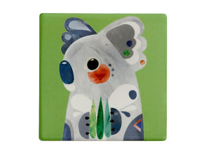 Maxwell & Williams Pete Cromer Ceramic Square Tile Coaster 9.5cm Koala - ZOES Kitchen