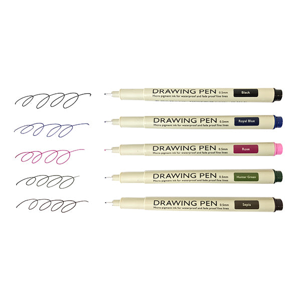 Kokuyo Drawing Pens - 5 color options – The Paper + Craft Pantry