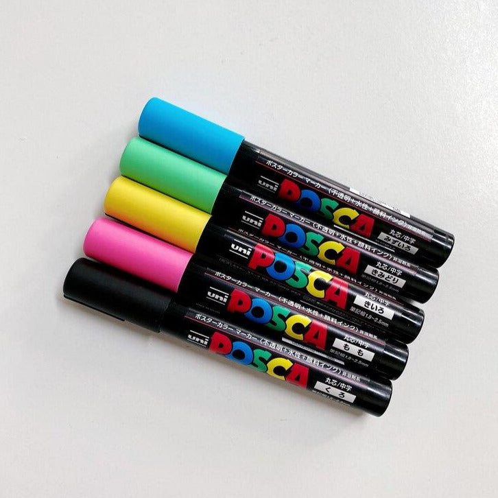 Posca Paint Marker PC-5M (Medium) - 11 color options – The Paper + Craft  Pantry