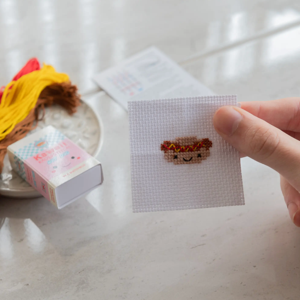 Kawaii Cupcake Mini Cross Stitch Kit In A Matchbox – Brooklyn