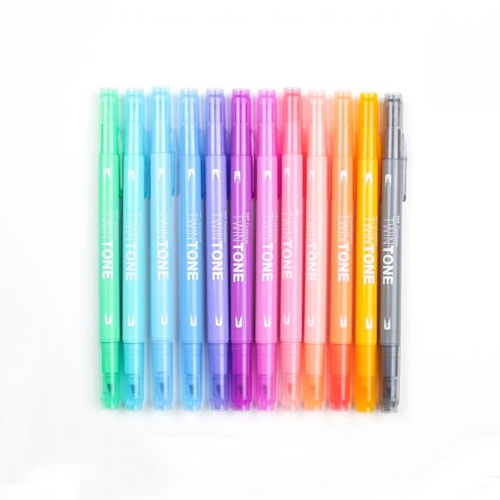 TwinTone Marker Set, 12-Pack Rainbow