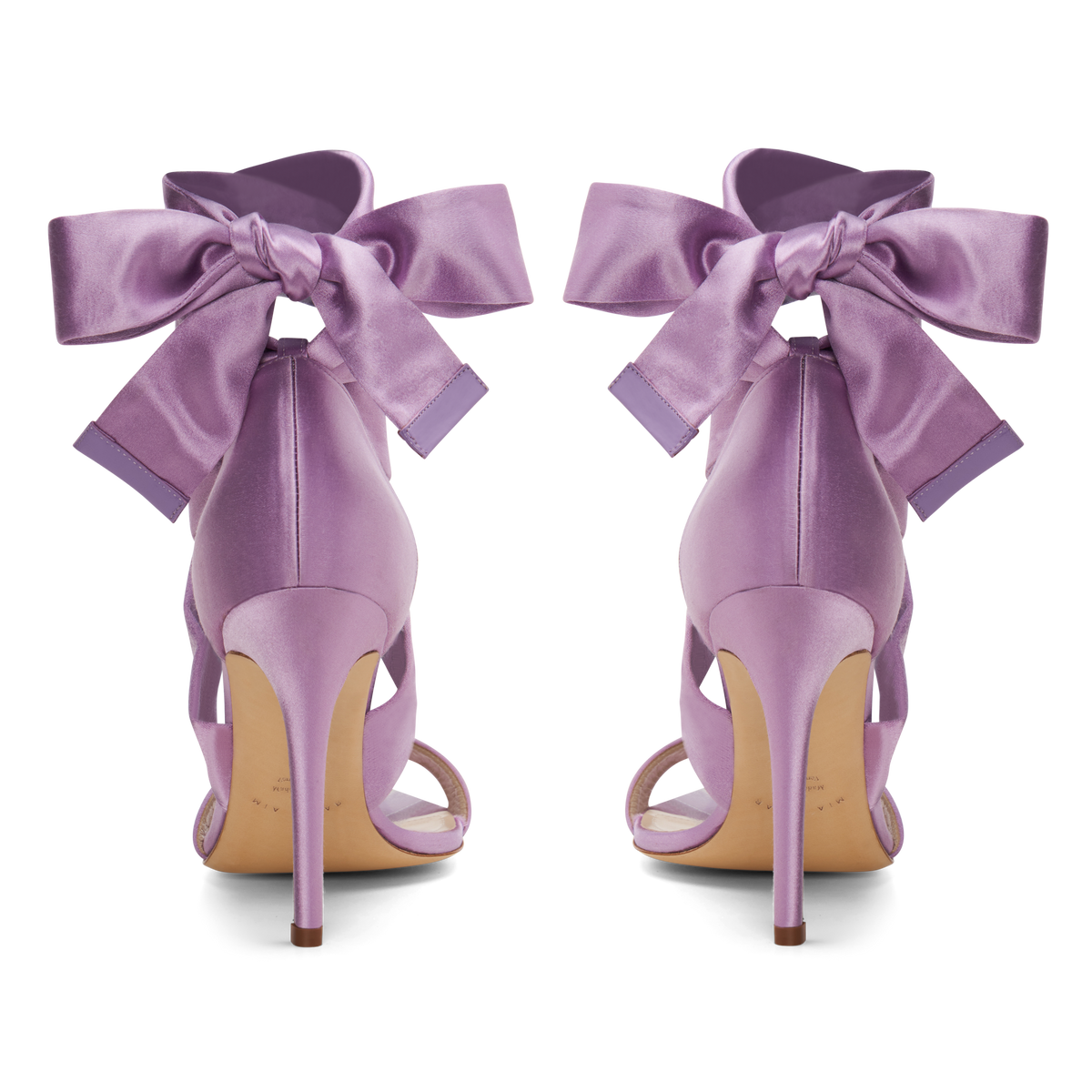 Allie Lilac Satin Lace-up Sandal | Mia Becar