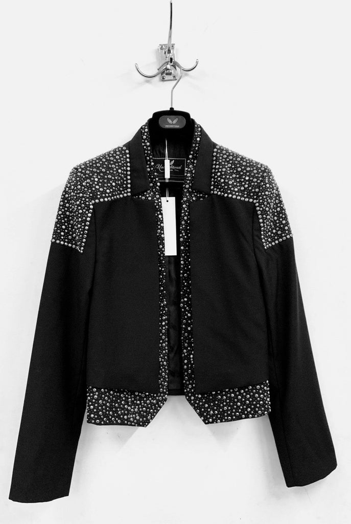 UNCONDITIONAL Black-Anthracite Cropped Dble front Mens Matador Jacket