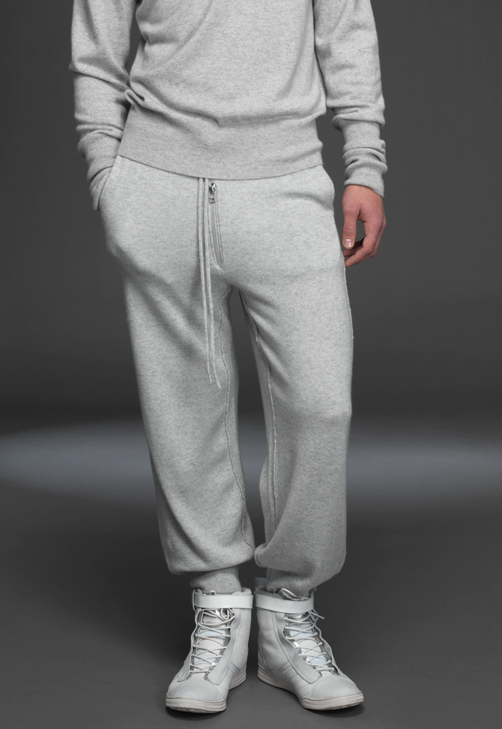 grey cashmere joggers