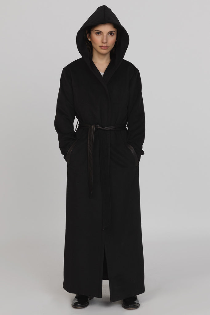 maxi hooded coat