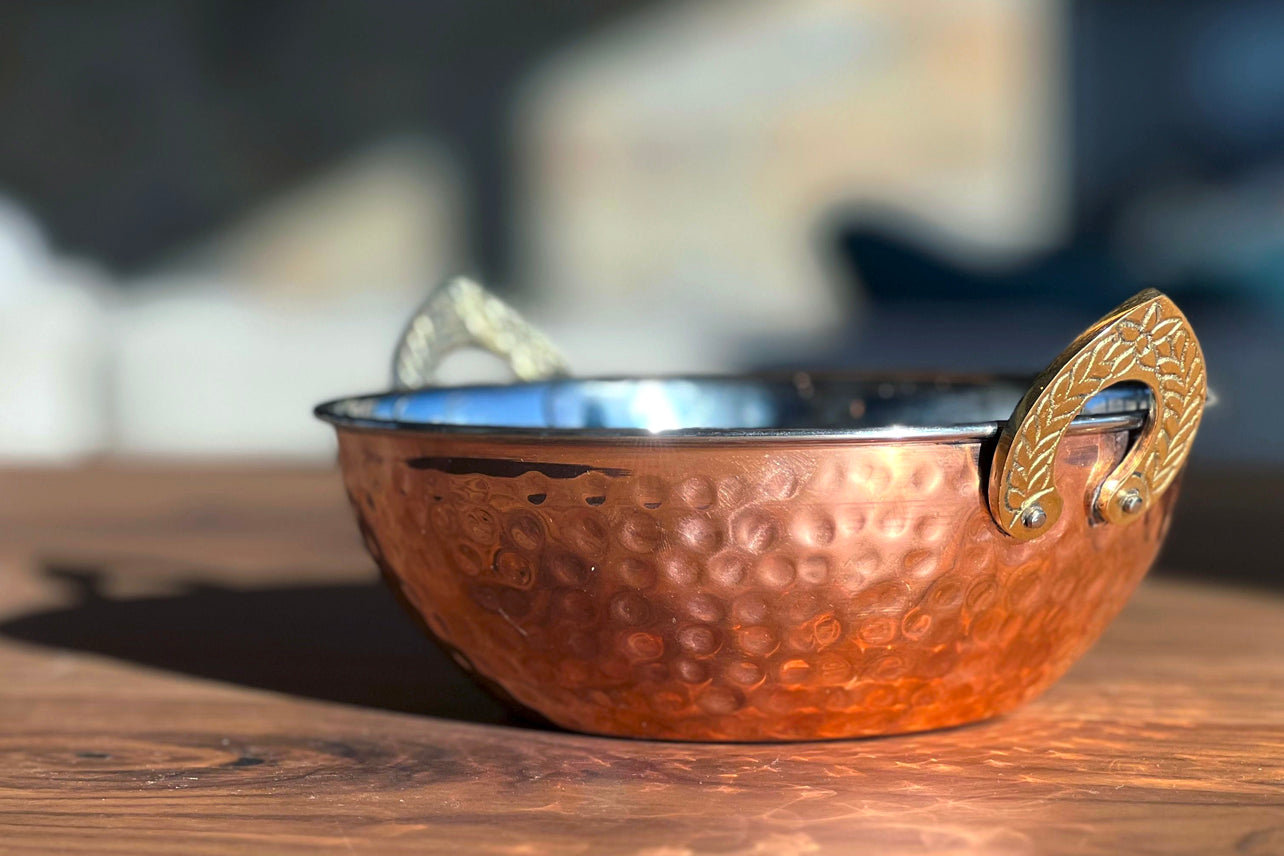 Hammered Copper-Finish Bowl Set